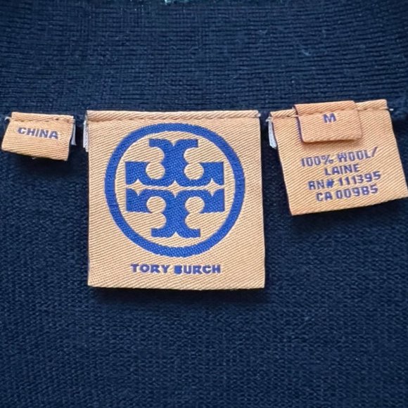 Tory Burch Navy Wool Cardigan size M - Picture 4 of 7